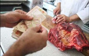 La consommation de viande par habitant des travailleurs iraniens chute à zéro.