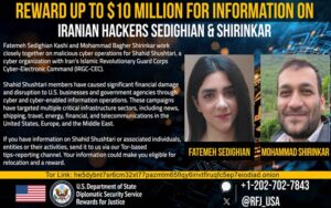 Le Département d'État américain offre une récompense de 10 millions de dollars pour toute information permettant d'identifier deux Iraniens impliqués dans des cyberattaques